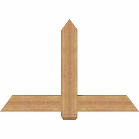 Ekena Millwork Eugene Smooth Timber Gable Bracket, Western Red Cedar, 48"W x 32"H x 5 1/2"D x 5 1/2"F, 16/12 Pitch GBW048X32X0606EUG00SWR